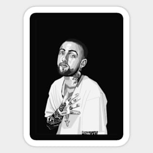 Mac Rapper BW Sticker